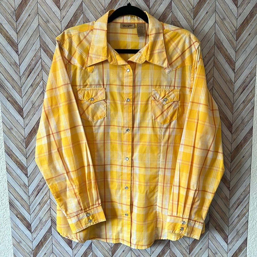 Wrangler Pearl Snap Long Sleeve Shirt Size XL